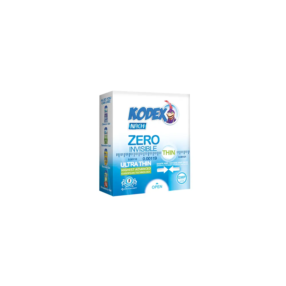 zero-3 کاندوم کدکس مدل Zero Invisible بسته 3 عددی - Image 1