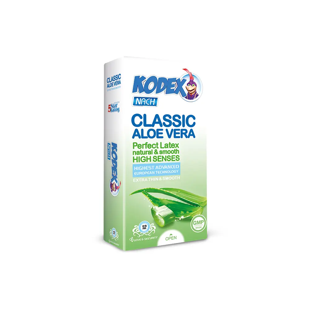 classic-12-1 کاندوم ناچ کدکس کلاسیک مدل آلوئه ورا بسته 12 عددی - Image 1