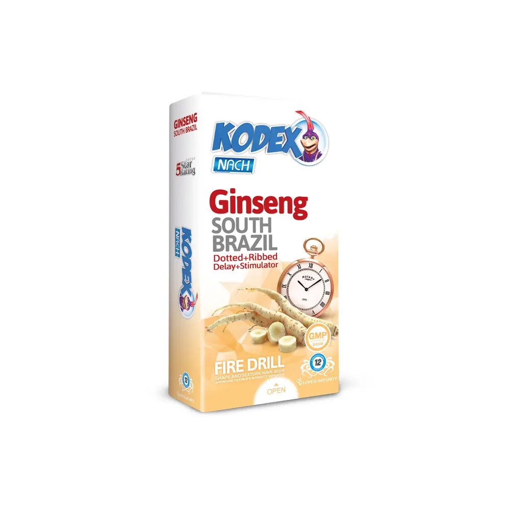 ginseng-12 کاندوم تاخیری جینسینگ کدکس مدل Ginseng بسته 12 عددی - Image 1